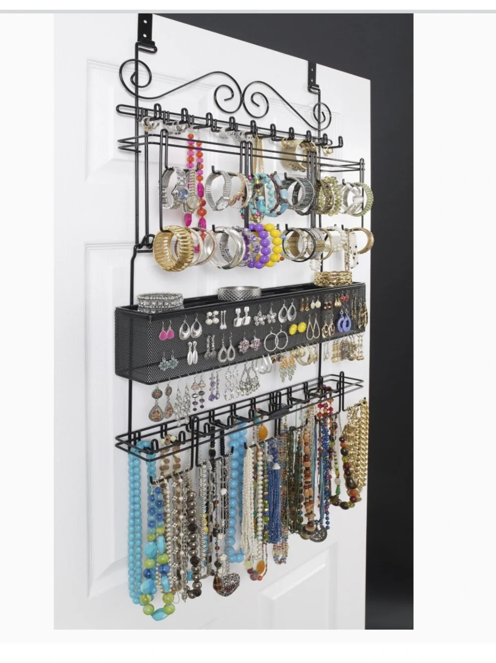 LongStem Over The Door/Wall Jewelry Organizer In Bronze Display Over 300 Pieces
